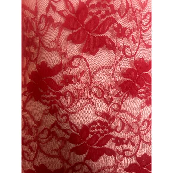 Vintage Coquette Red Lace Slip – Y2K Boudoir Glam - Picture 6 of 7